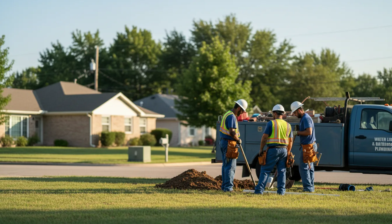 Residential water line and bathroom plumbing service in Kimmswick, MO